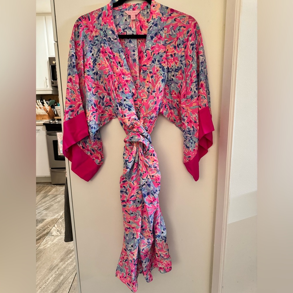Lilly Pulitzer silk kimono style dress